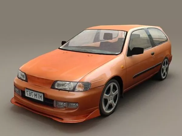 Orange Pinto Wagon 3d model Orange Pinto Wagon 3d model
