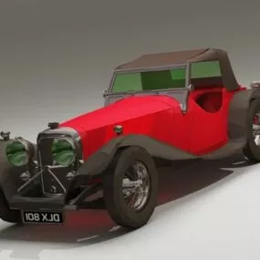 1939 Jaguar Ss100 3d model