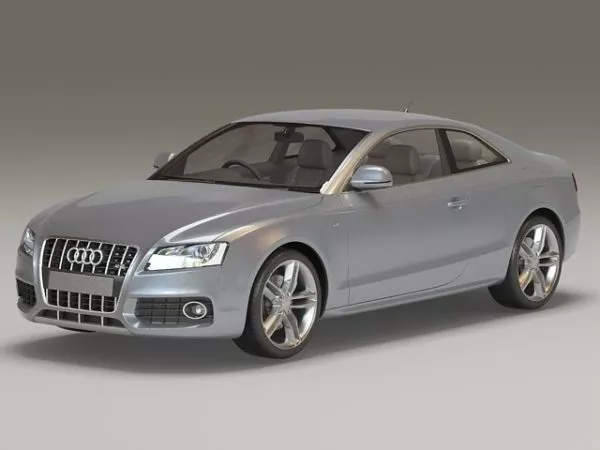 Black Audi A6 Car 3d model