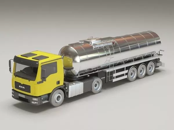 Chemical Tank Truck 3d model Chemical Tank Truck 3d model
