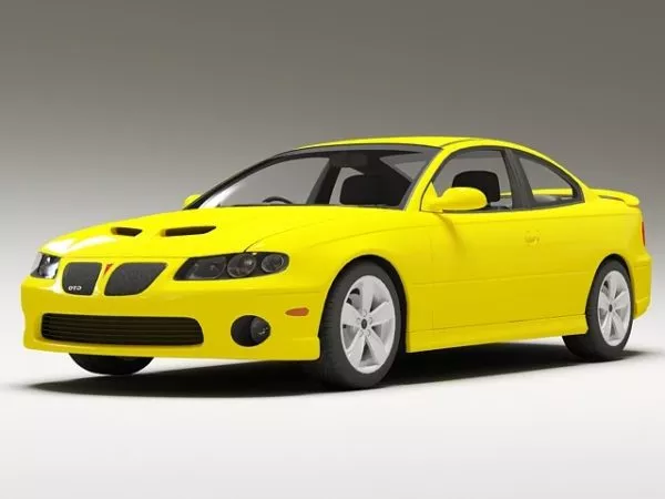 Pontiac Gto Yellow 3d model Pontiac Gto Yellow 3d model