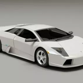 White Lamborghini Murcielago 3d model