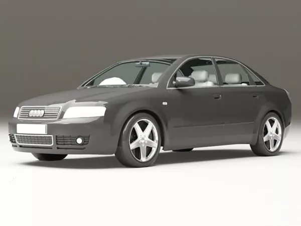 Black Audi A4 3d model Black Audi A4 3d model