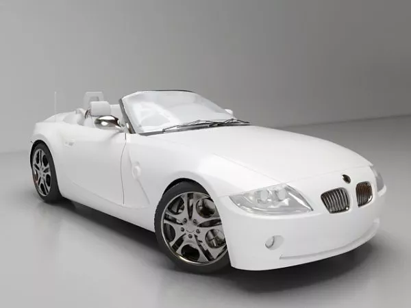 Cartoon Convertible Car 3d model