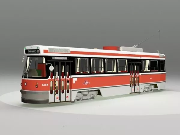 Light Rail Transit Vehicle Streetcar 3d model Light Rail Transit Vehicle Streetcar 3d model