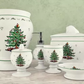 Christmas Tree Bathroom Accessories Sets 3d model