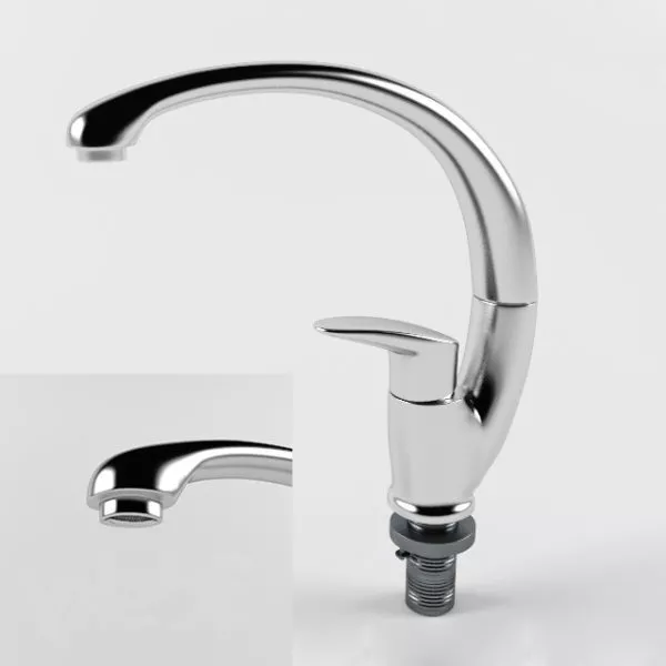 Gooseneck Basin Tap 3d model Gooseneck Basin Tap 3d model