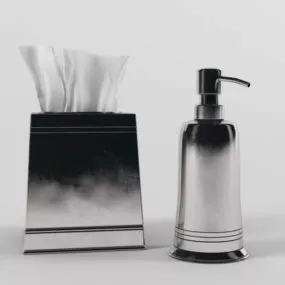 Soap Dispenser And Tissue Box 3d model