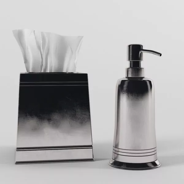 Soap Dispenser And Tissue Box 3d model Soap Dispenser And Tissue Box 3d model