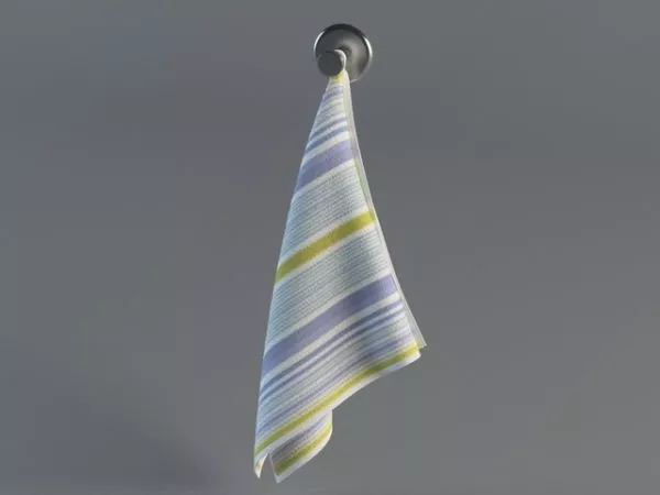 Towel On Hook 3d model Towel On Hook 3d model