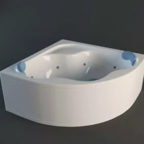 Corner Whirlpool Tub 3d model