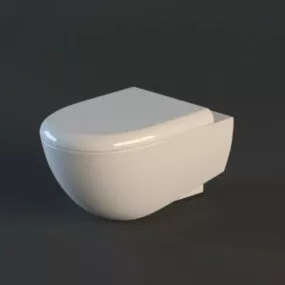 Residential Wall Hung Toilet 3d model