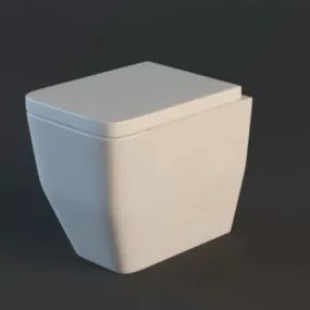 Small Wall Hung Toilet 3d model