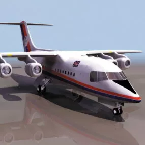 Bae 146 Regional Airliner 3d model