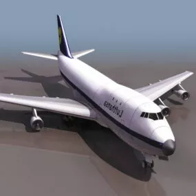 Boeing 747 Commercial Airliner 3d model