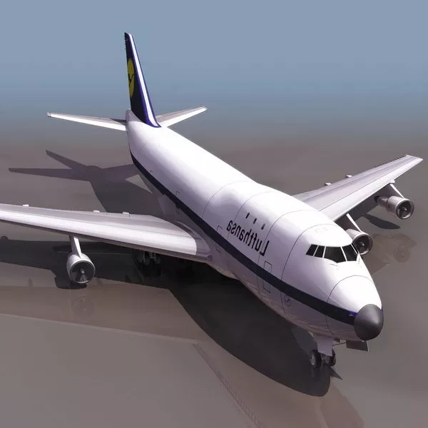 Boeing 747 Wide Size Airliner 3d model