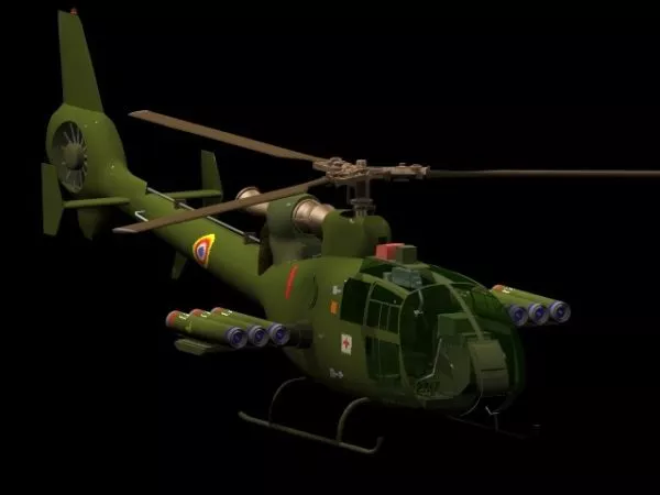 Small Rescue Utilities Helicopter 3d model