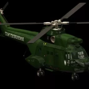 Aérospatiale Sa 330 Puma Helicopter 3d model
