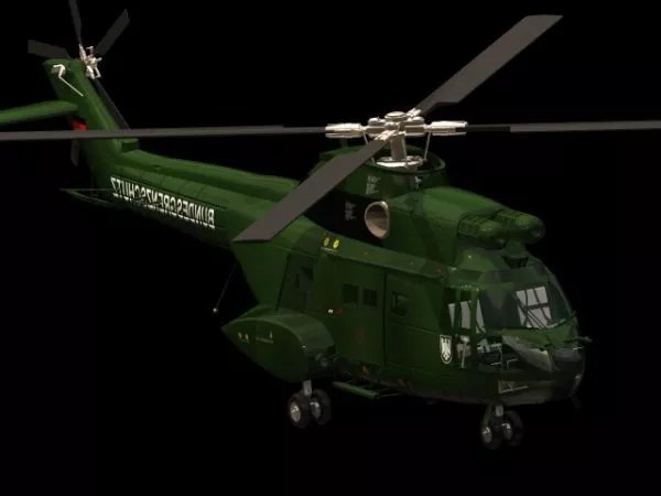 Military Helicopter Uh60 Black Hawk 3d model