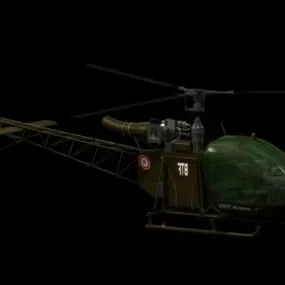 Aérospatiale Se 313b Alouette Ii Helicopter 3d model