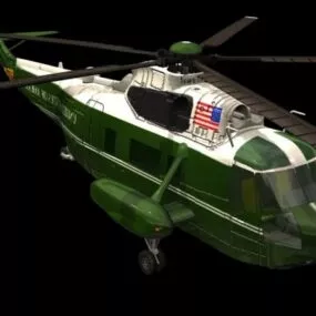Vh-3d Sea King Helicopter 3d model