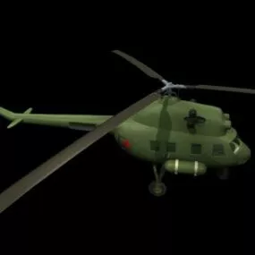Mil Mi-2 Hoplite Helicopter 3d model