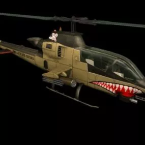 Bell Ah-1 Cobra Attack Helicopter 3d model