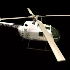 Bo 105 Utility Helicopter 3d model