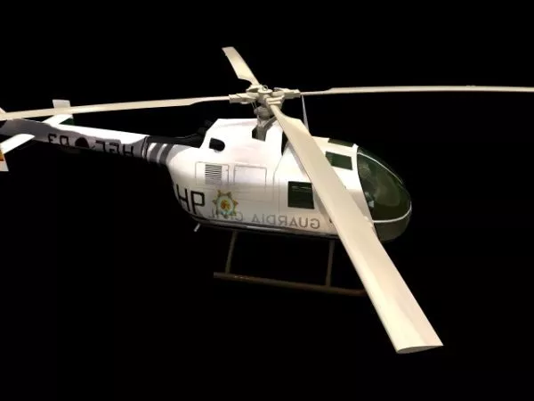 Bo 105 Utility Helicopter 3d model Bo 105 Utility Helicopter 3d model
