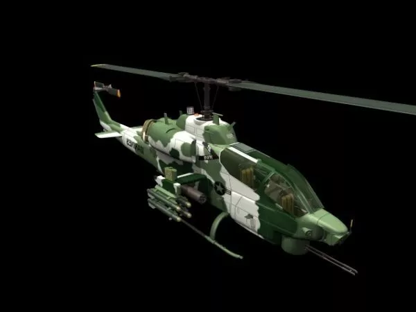 Ah-1w Super Cobra Attack Helicopter 3d model Ah-1w Super Cobra Attack Helicopter 3d model