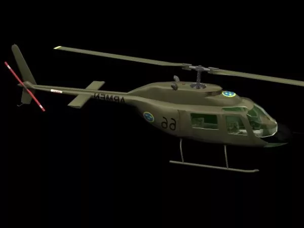 Futuristic Helicopter Drone Style 3d model