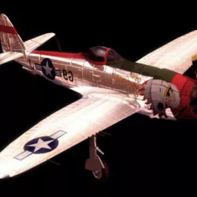 Thunderbolt Bubbletop P-47s 3d model