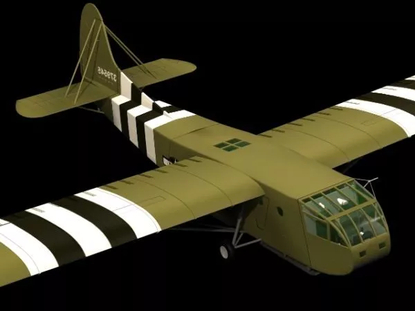 Cg-4a Hadrian Military Glider 3d model Cg-4a Hadrian Military Glider 3d model