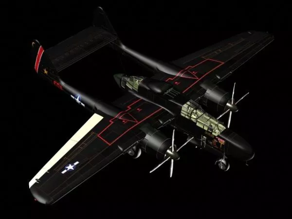 P-61 Black Widow Night Fighter 3d model P-61 Black Widow Night Fighter 3d model