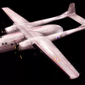 Nord Noratlas Transport Aircraft 3d model