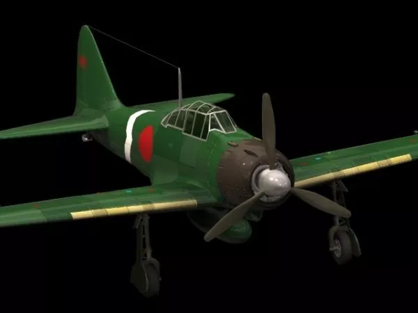 Mitsubishi Zero Fighter 3d model Mitsubishi Zero Fighter 3d model