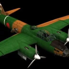 Mitsubishi G4m Medium Bomber 3d model
