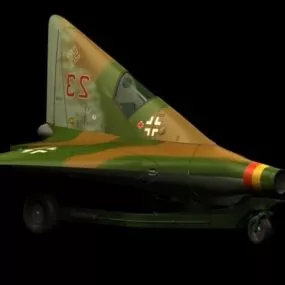 Lippisch P.13a Interceptor Fighter 3d model