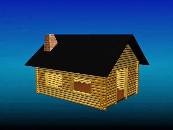 Rustic Cottage Abandoned House 3d model