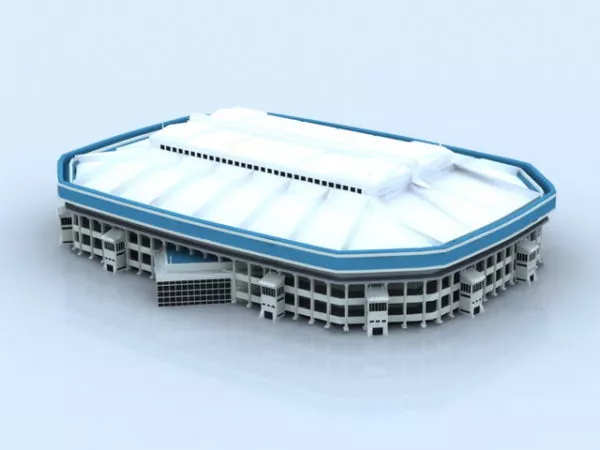 Stadium With Roof 3d model Stadium With Roof 3d model