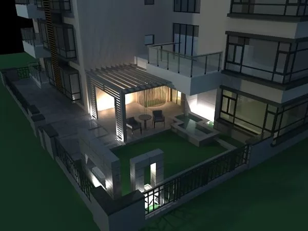 Outdoor Patio Set 3d model