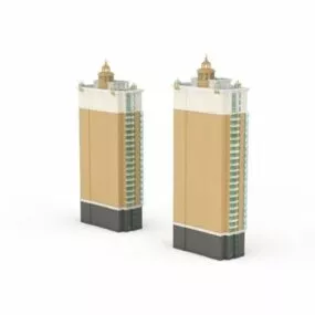 Apartment Block Of Flats 3d model