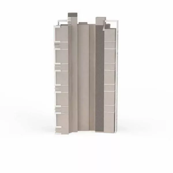 Apartment Building Square Shape 3d model