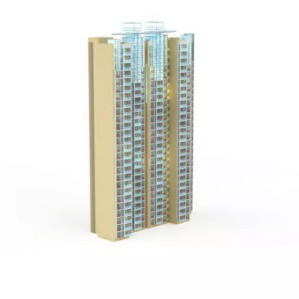 Modern Apartment Block Building 3d model Modern Apartment Block Building 3d model