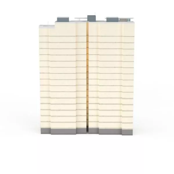 High Rise Apartment Complex 3d model High Rise Apartment Complex 3d model