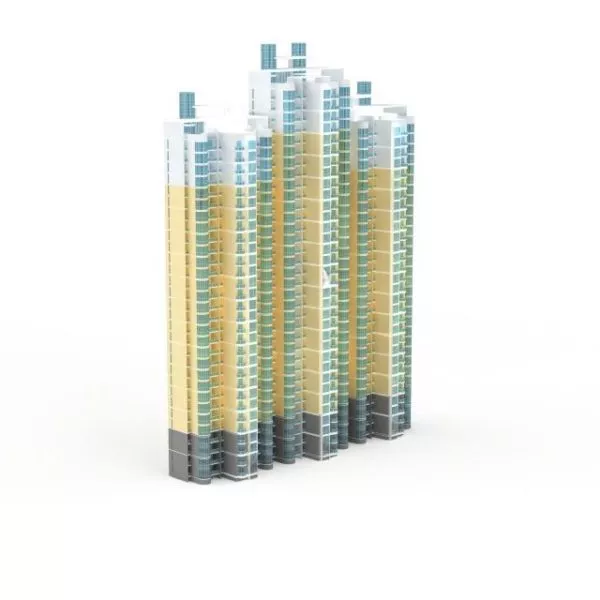 Lego Futuristic Tower Building 3d model