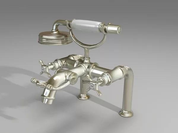 Rim-mounted Bath Mixer 3d model Rim-mounted Bath Mixer 3d model
