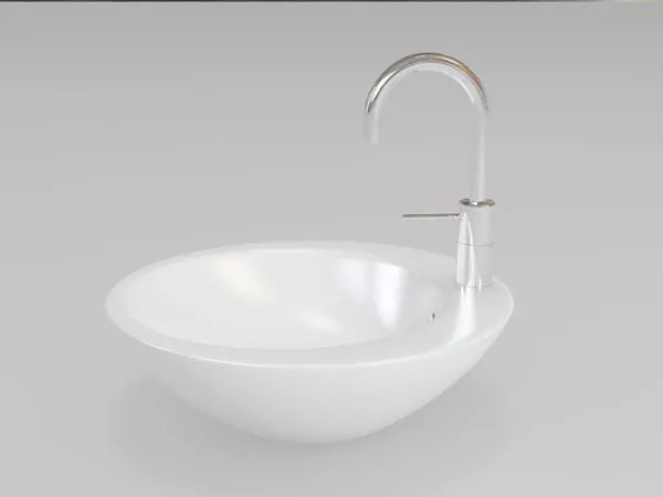 Round Bathroom Sink Vessel 3d model Round Bathroom Sink Vessel 3d model