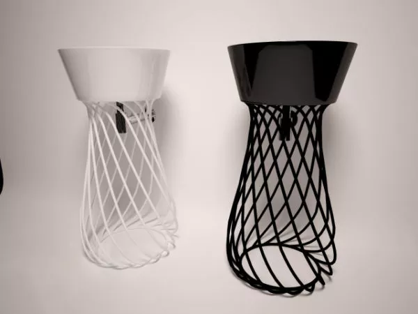 Decorative Wire Basin Stand 3d model Decorative Wire Basin Stand 3d model