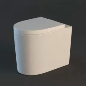 Compact Wall Hung Toilet 3d model